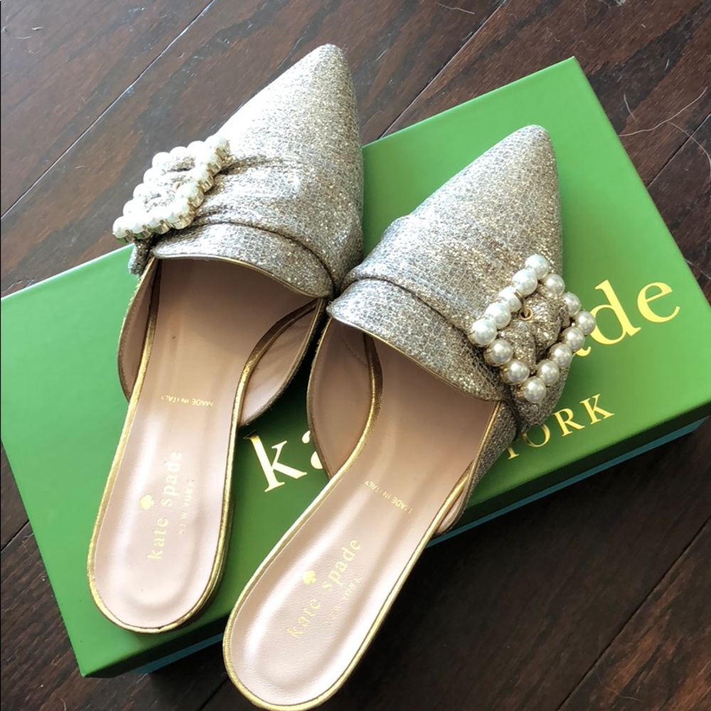 Kate Spade Broadway Gold Starlight 7.5